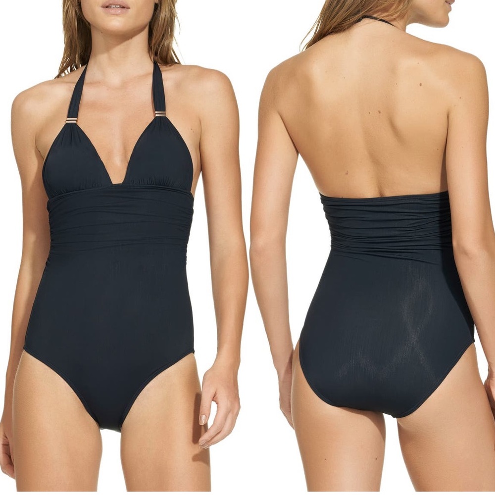 VIX SWIMWEAR Bia One Piece Swimsuit NEW Black Size L